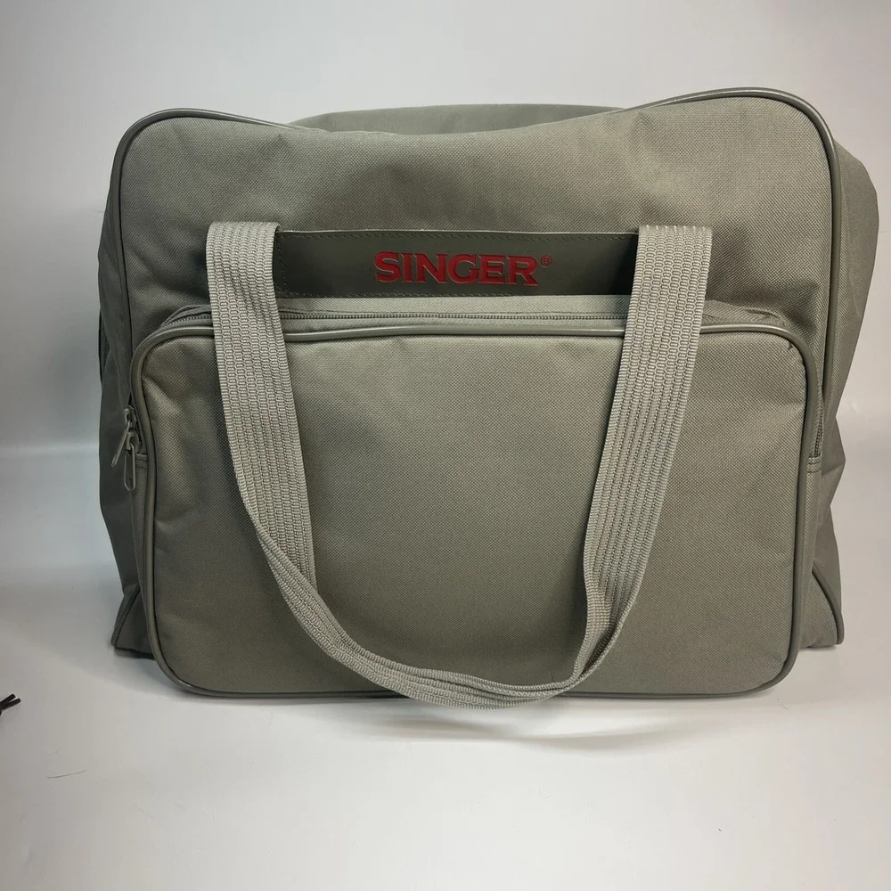 Singer Universal Sewing Machine Tote Storage Case Carry Bag Excellent Green
